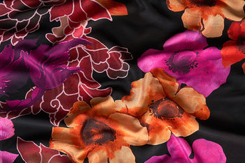 KNOT FRONT TURBAN MIDNIGHT POPPY main image 1