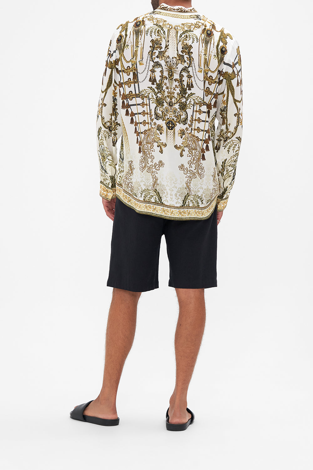 LONG SLEEVE MANDARIN COLLAR SHIRT ROAD TO RICHESSE