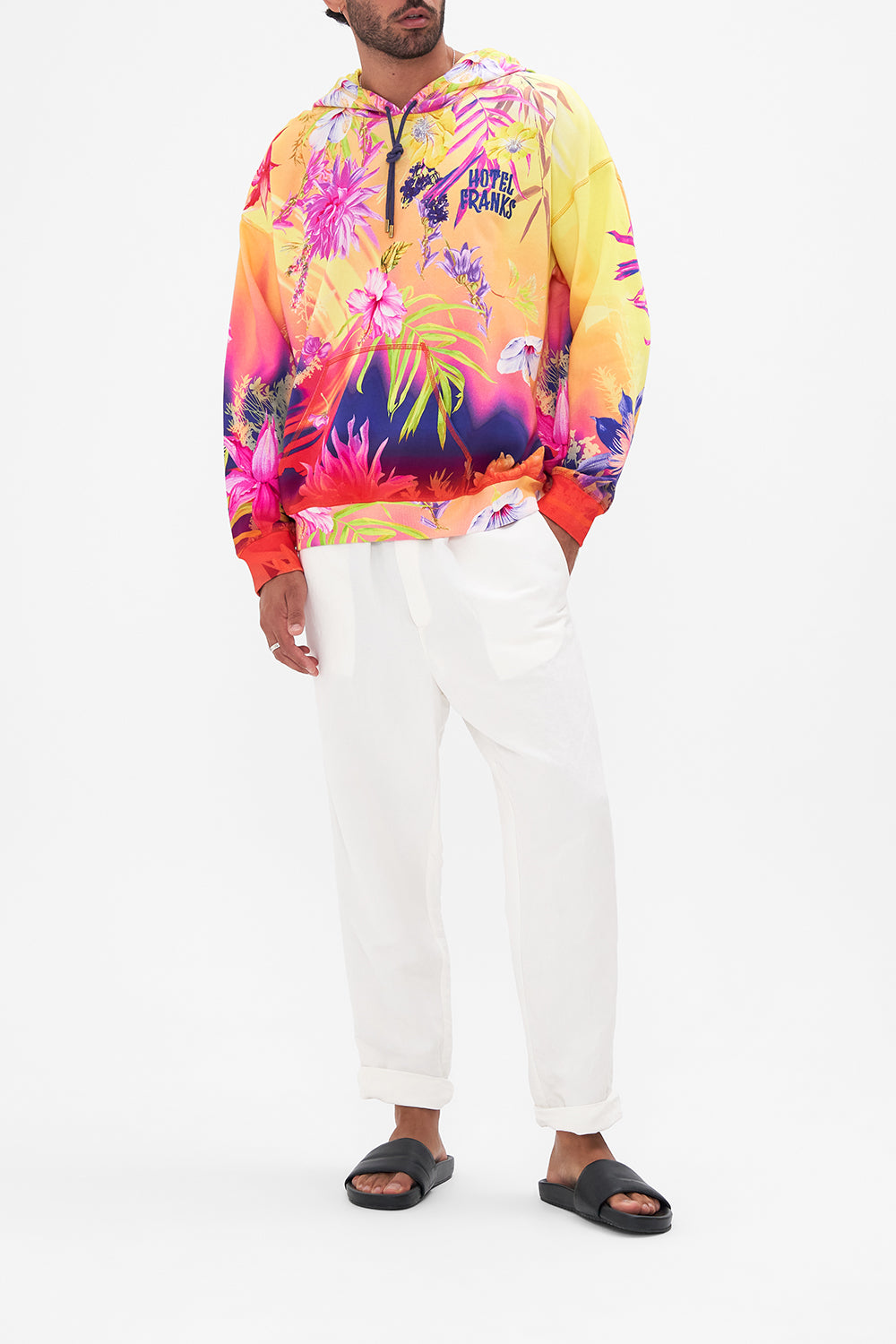 CAMILLA mens hoodie in How Does Your Garden Grow print