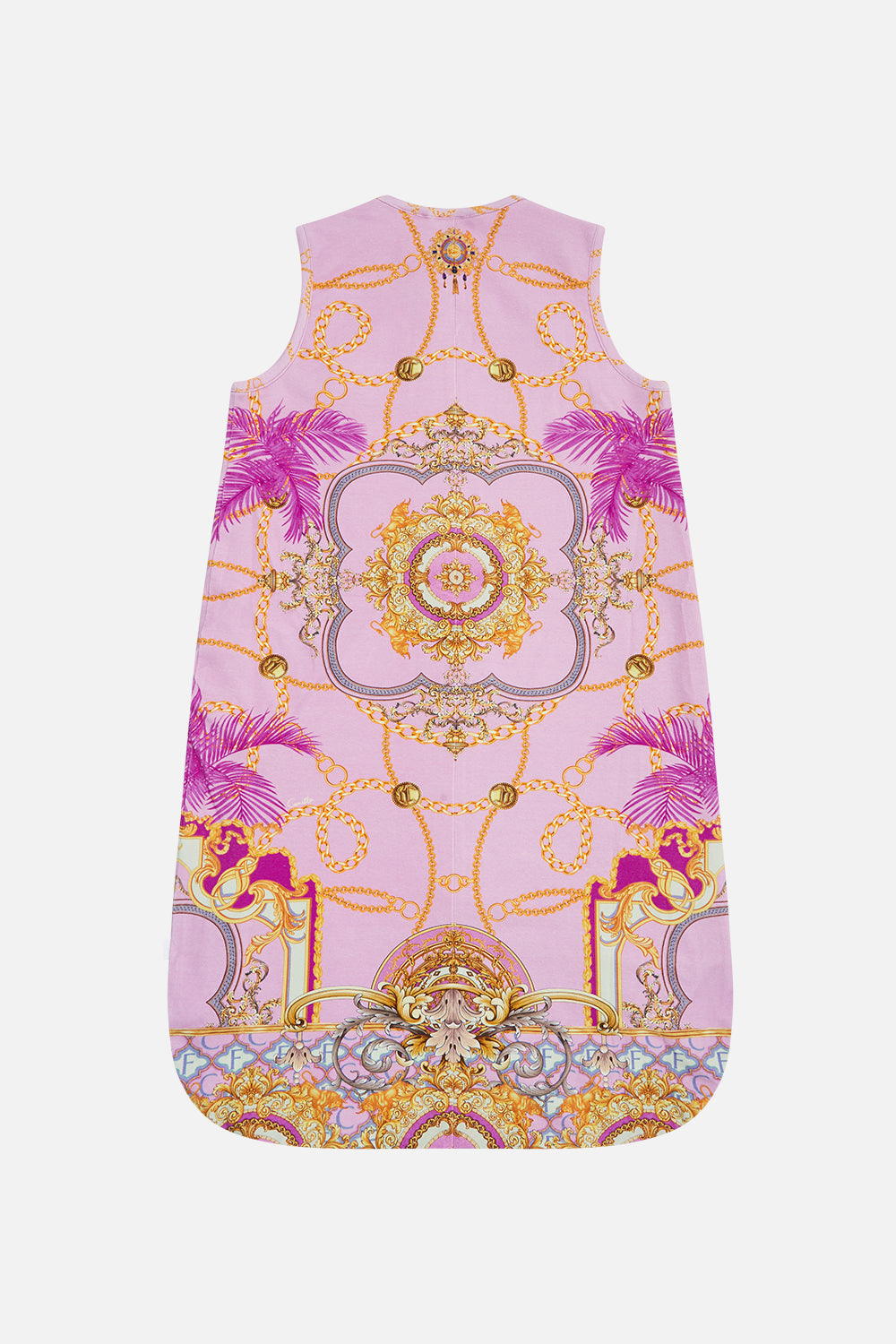 Detail view of CAMILLA babies sleeping bag in Tiptoe The Tightrope print