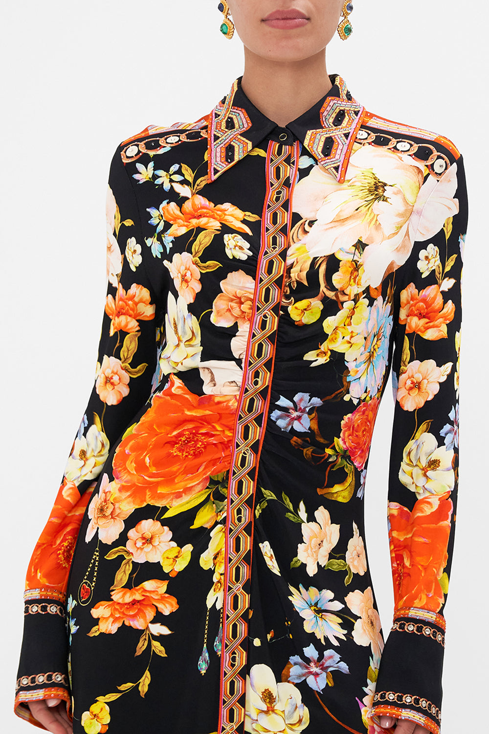 JERSEY MIDI SHIRT DRESS SECRET HISTORY