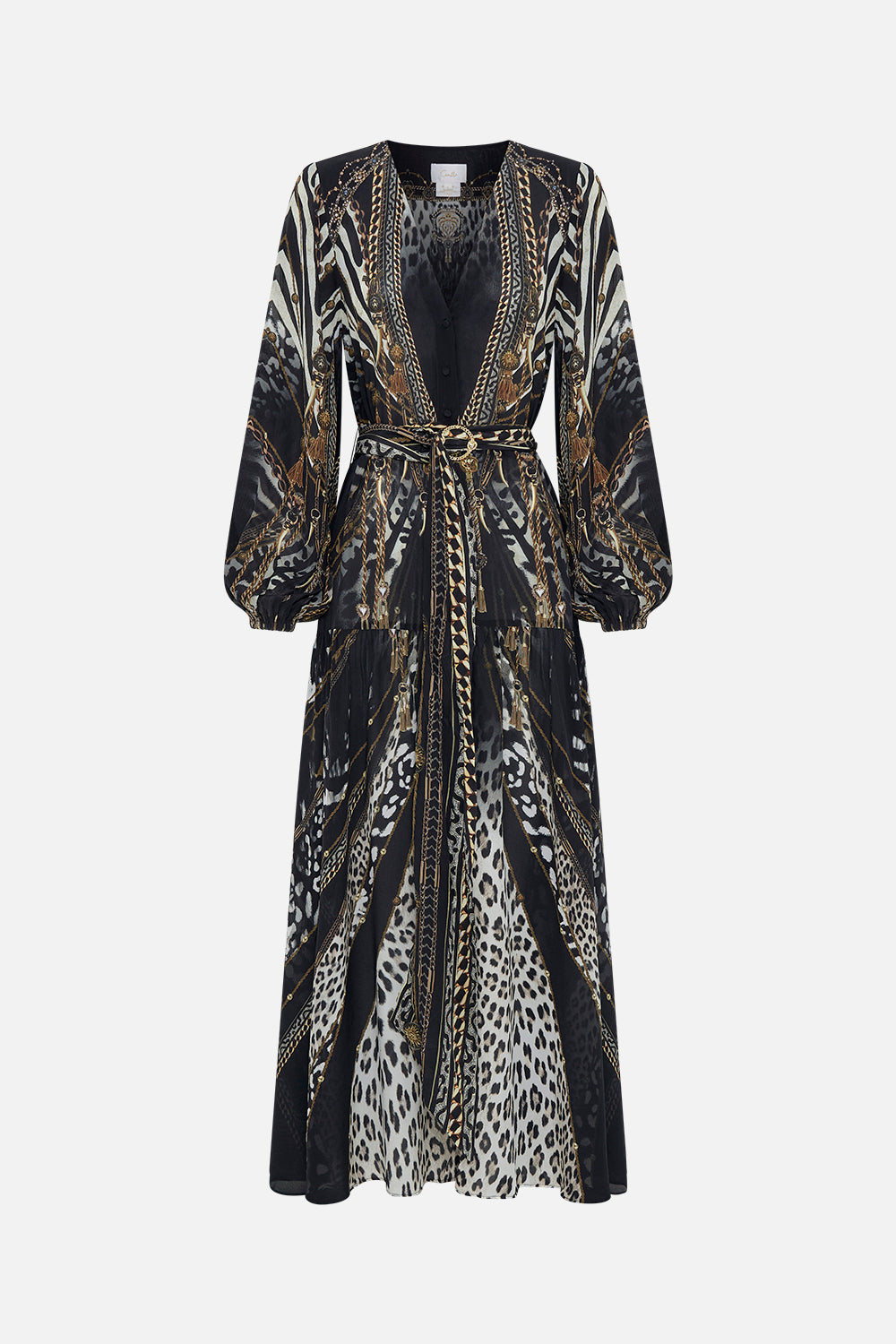 V NECK DRESS WITH BELT UNTAMED ROYALTY