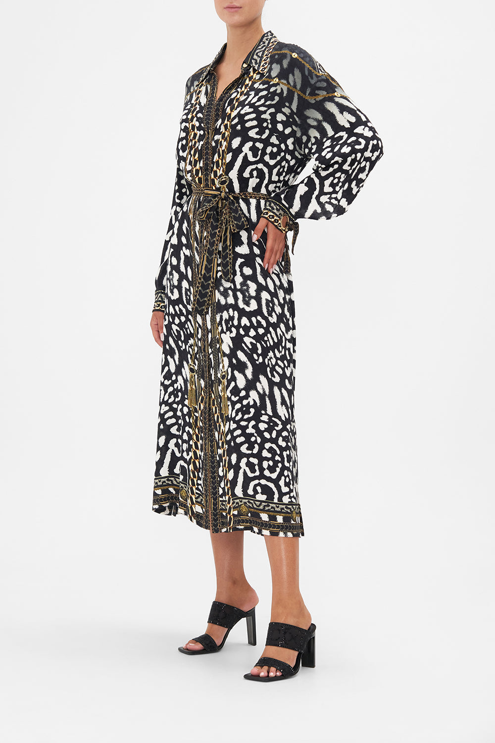 EYELET CUFF SHIRT DRESS UNTAMED ROYALTY