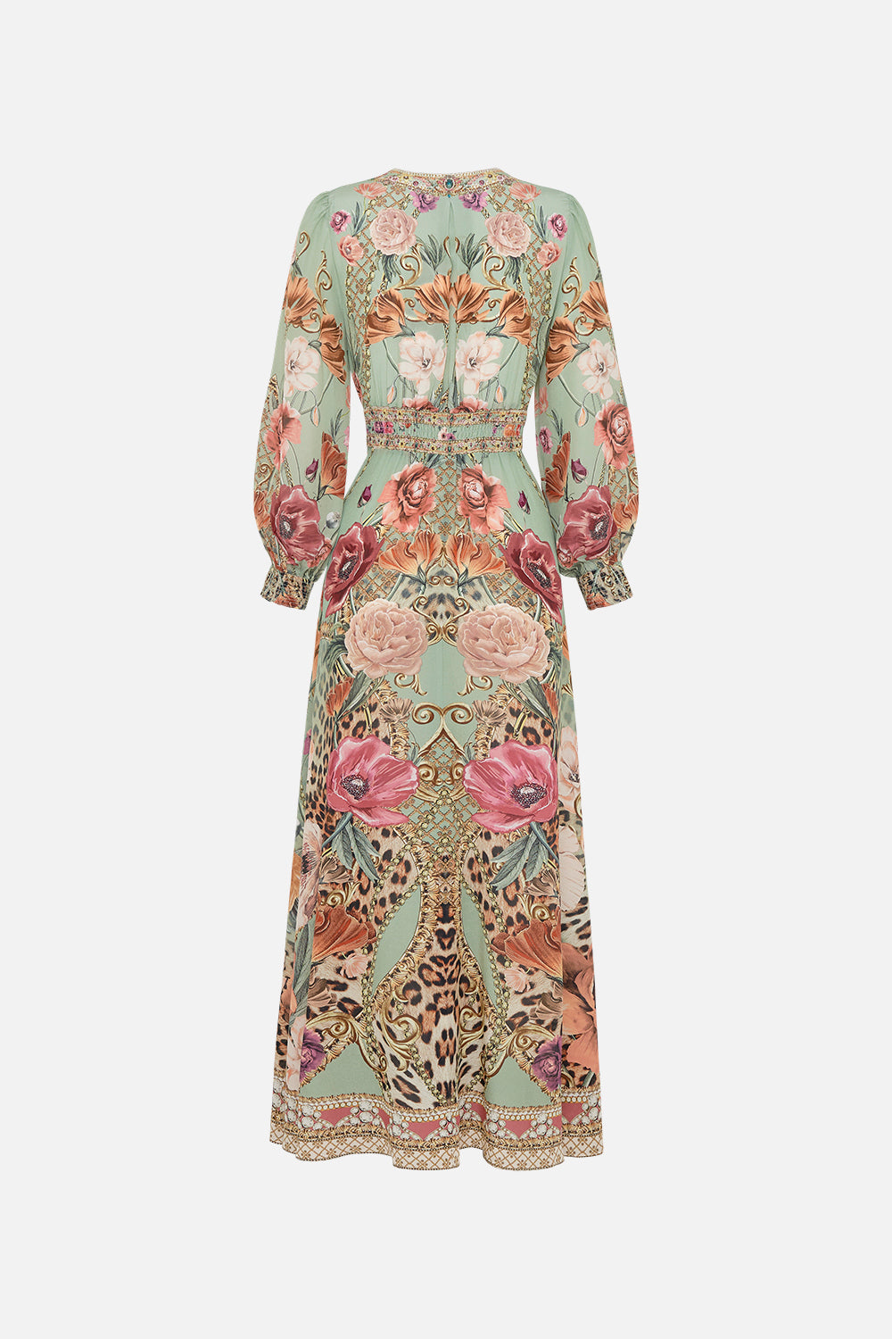 BUTTON DRESS WITH SHAPED WAISTBAND GROW AND GLOW