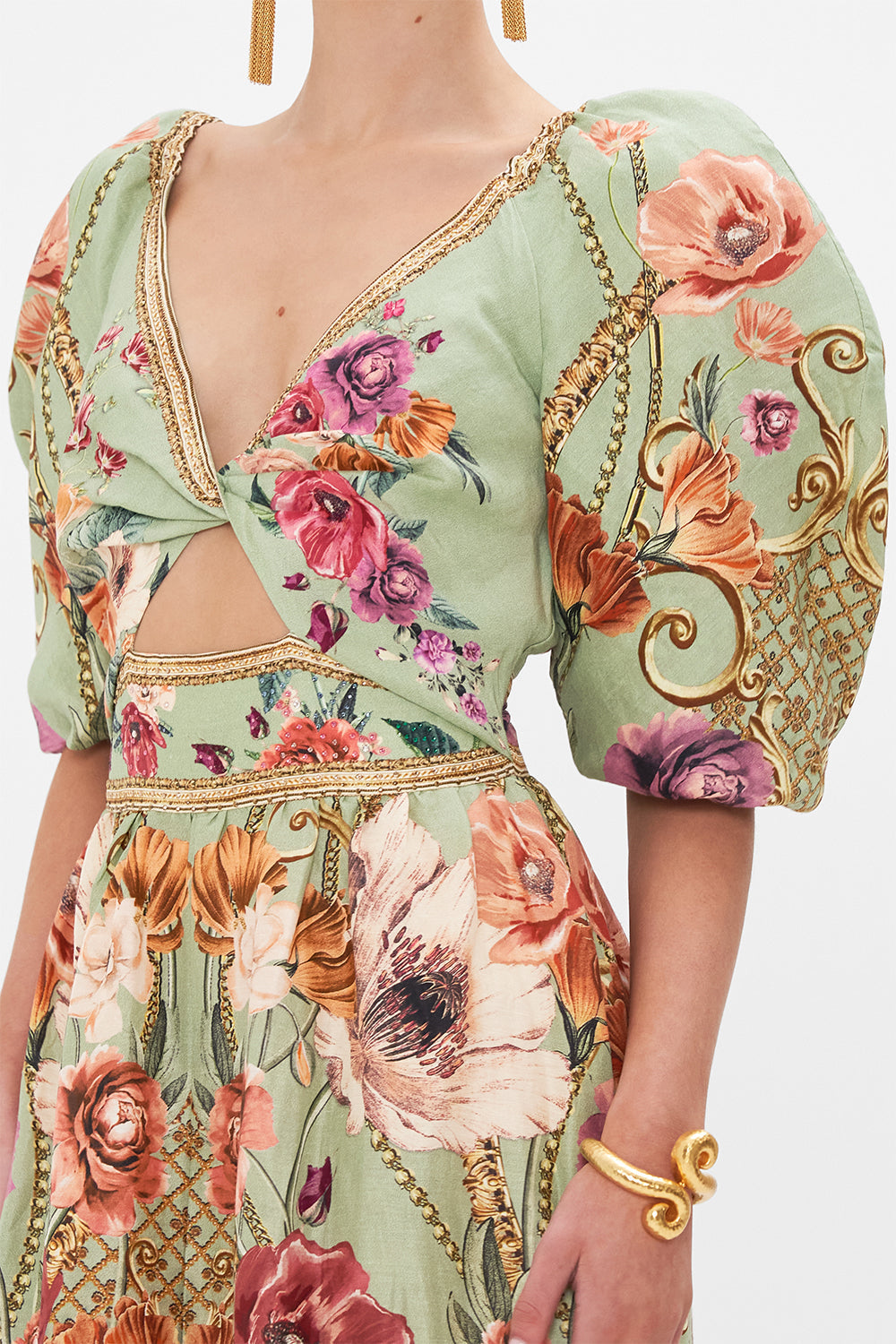 TIERED PUFF SLEEVE DRESS GROW AND GLOW