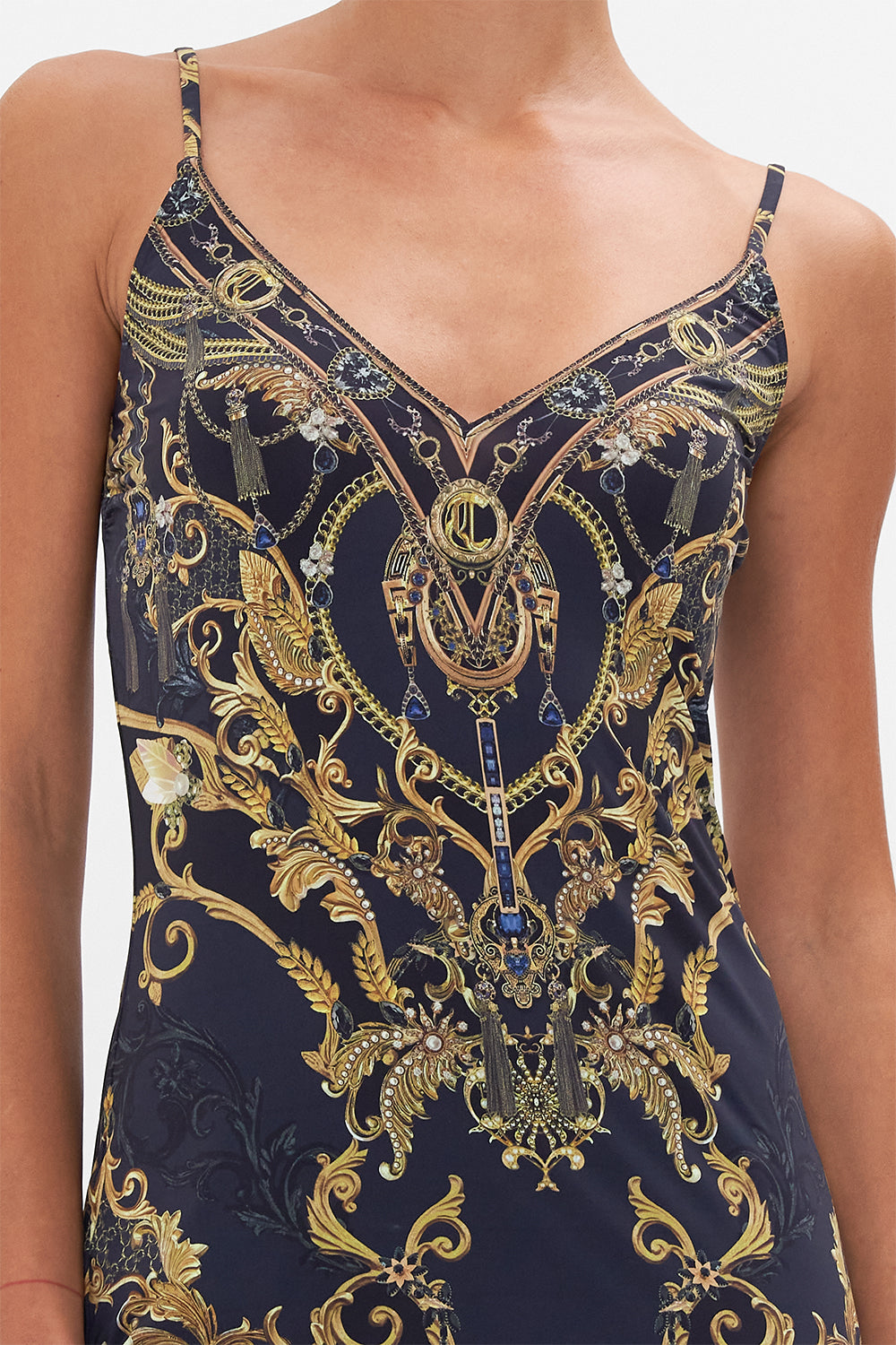 V NECK SLIP MOONLIGHT MELODIES