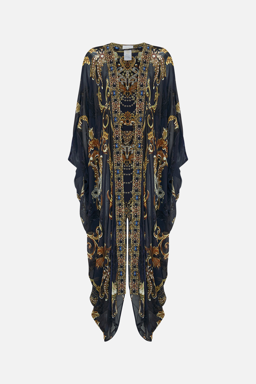 Product view of CAMILLA silk kimono in Moonlight Melodies print