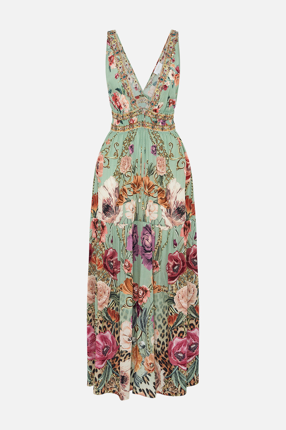 SHIRRED WAIST DETAIL LONG DRESS GROW AND GLOW