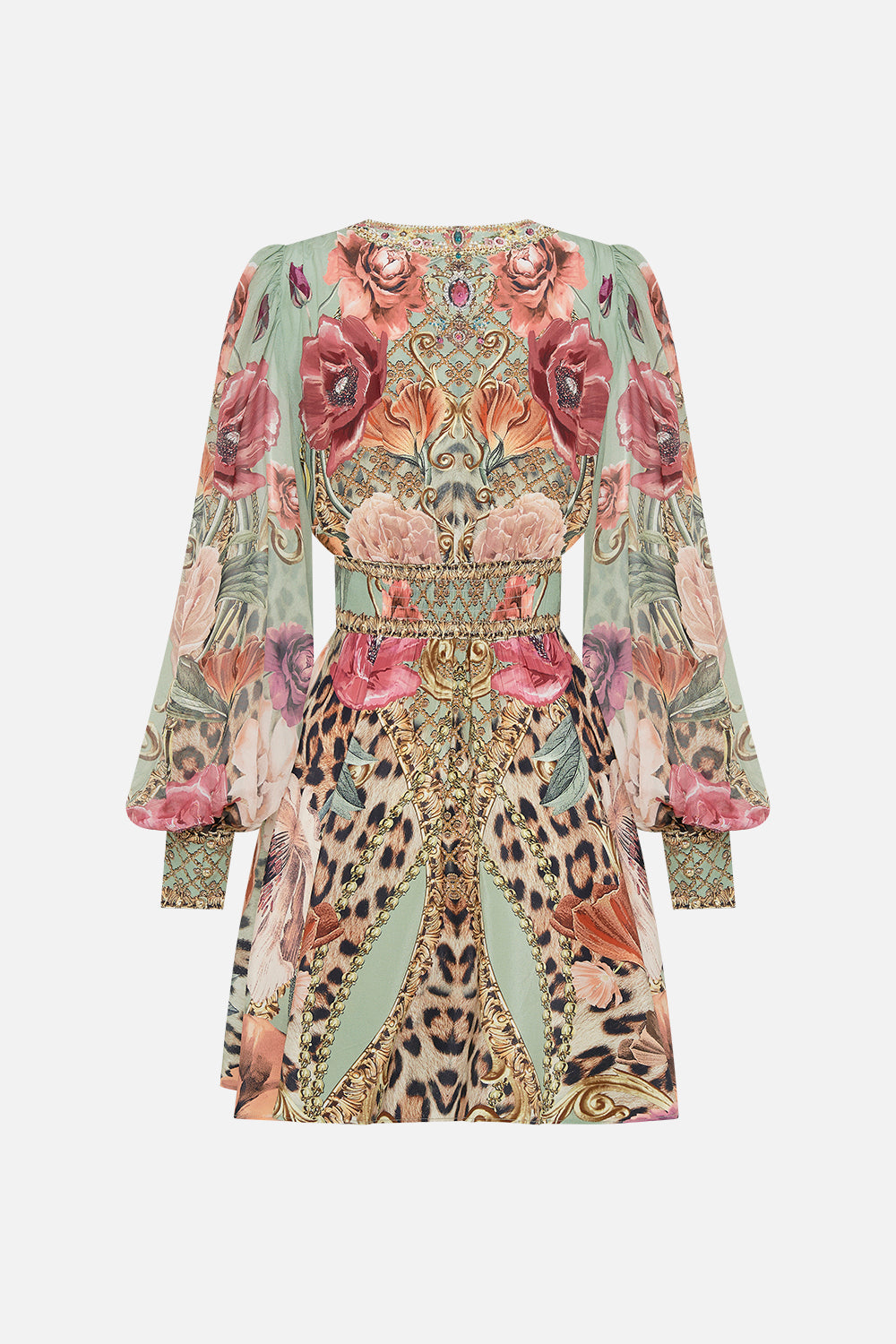 SHORT DRESS WITH BLOUSON SLEEVE GROW AND GLOW