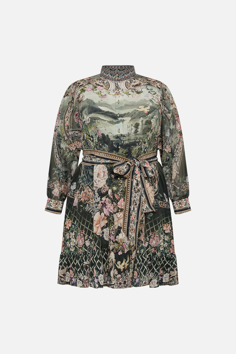 DROP SLEEVE SHIRT DRESS GARDEN OF GOOD FORTUNE