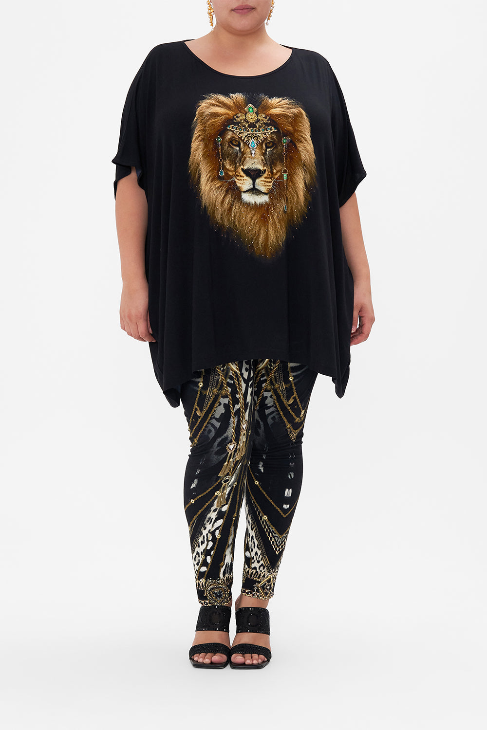 LOOSE FIT ROUND NECK TEE - BLACK SING MY SONG