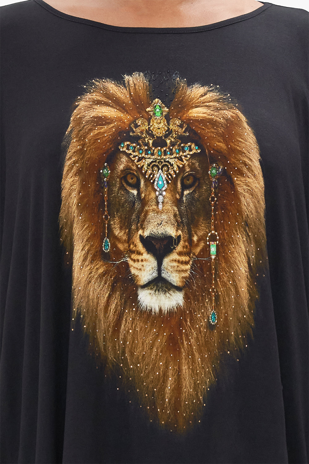 LOOSE FIT ROUND NECK TEE - BLACK SING MY SONG