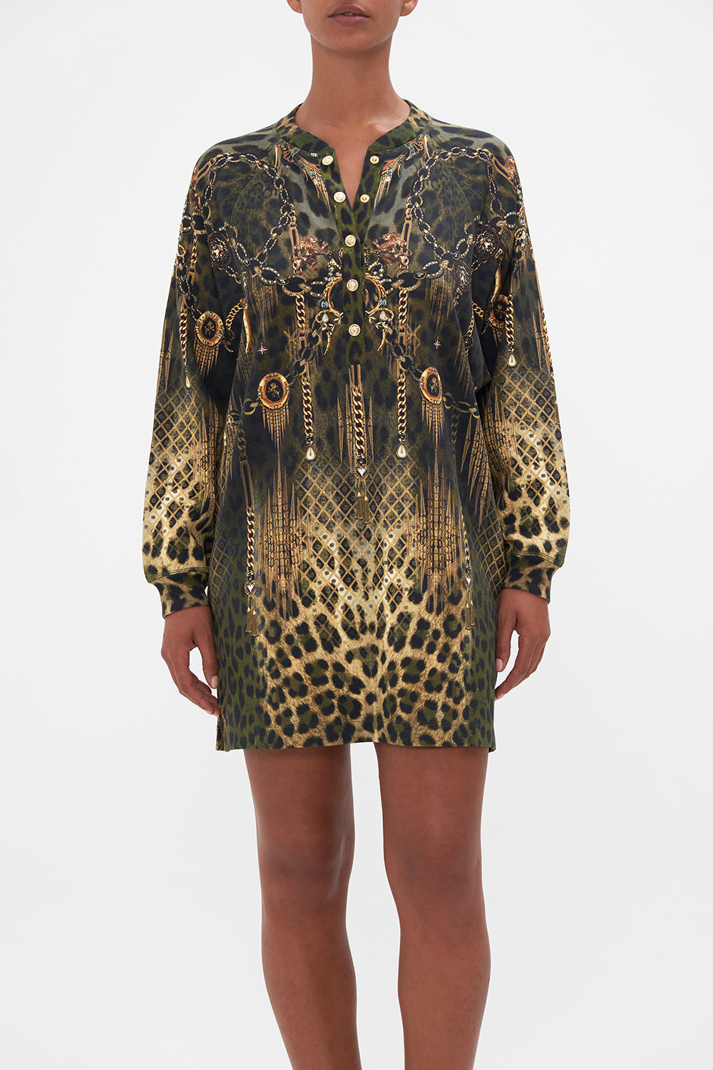 HENLEY MINI DRESS LIONS MANE