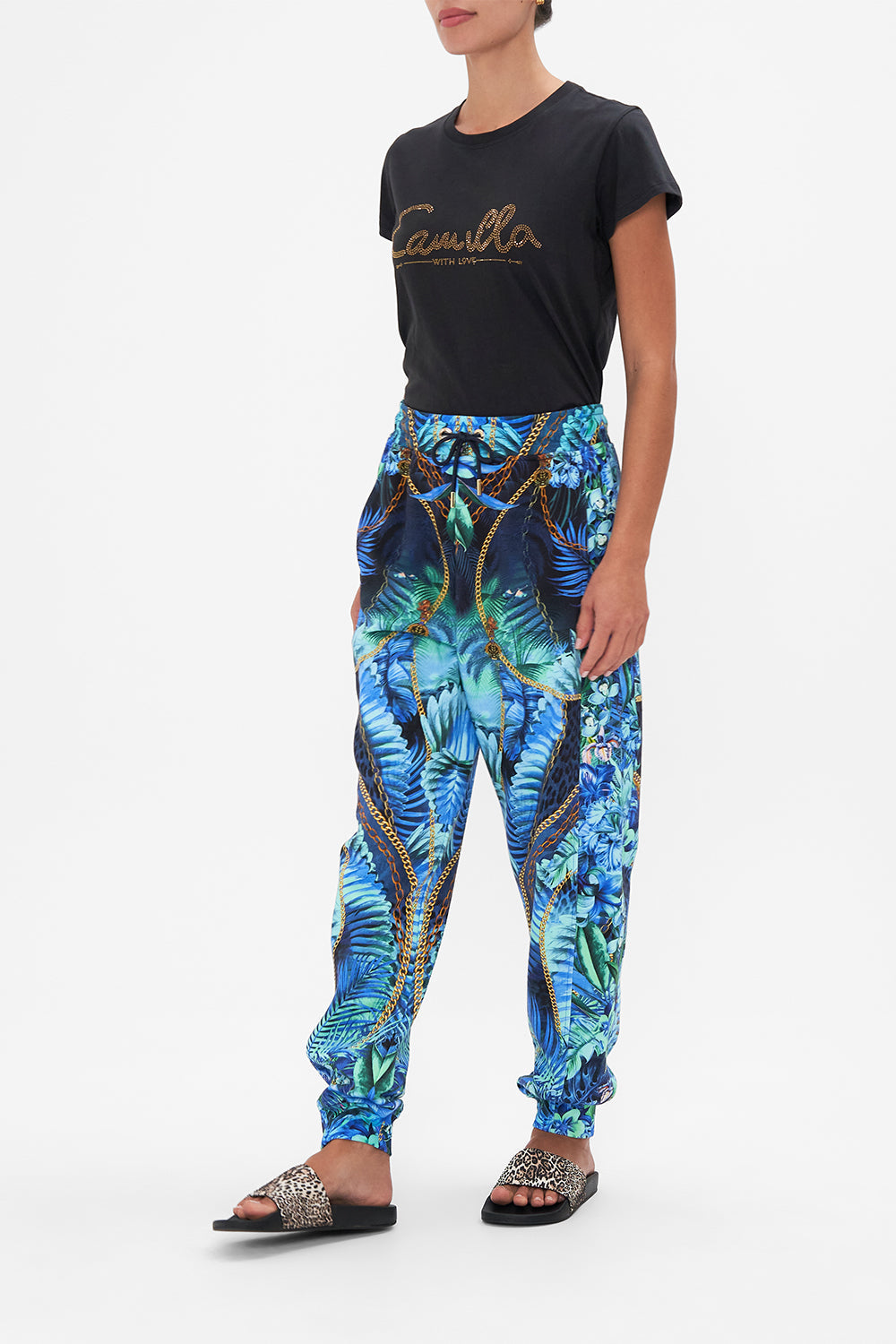 SWEAT PANTS WITH CONTRAST STRIPE SONG OF THE JUNGLE