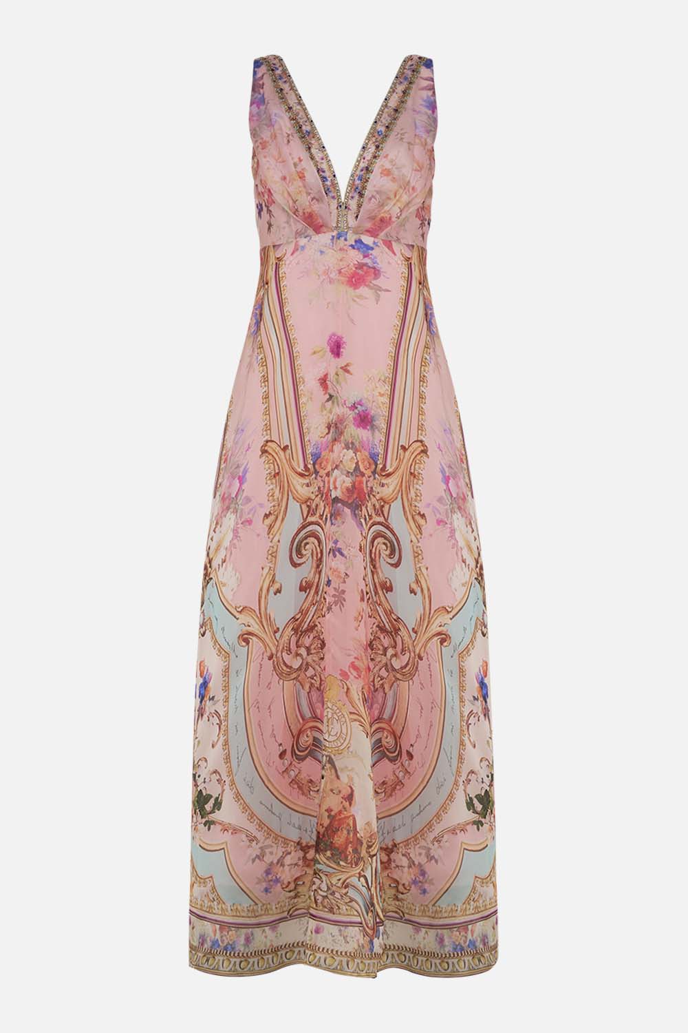 PLUNGE NECK MAXI DRESS LETTERS FROM THE PINK ROOM