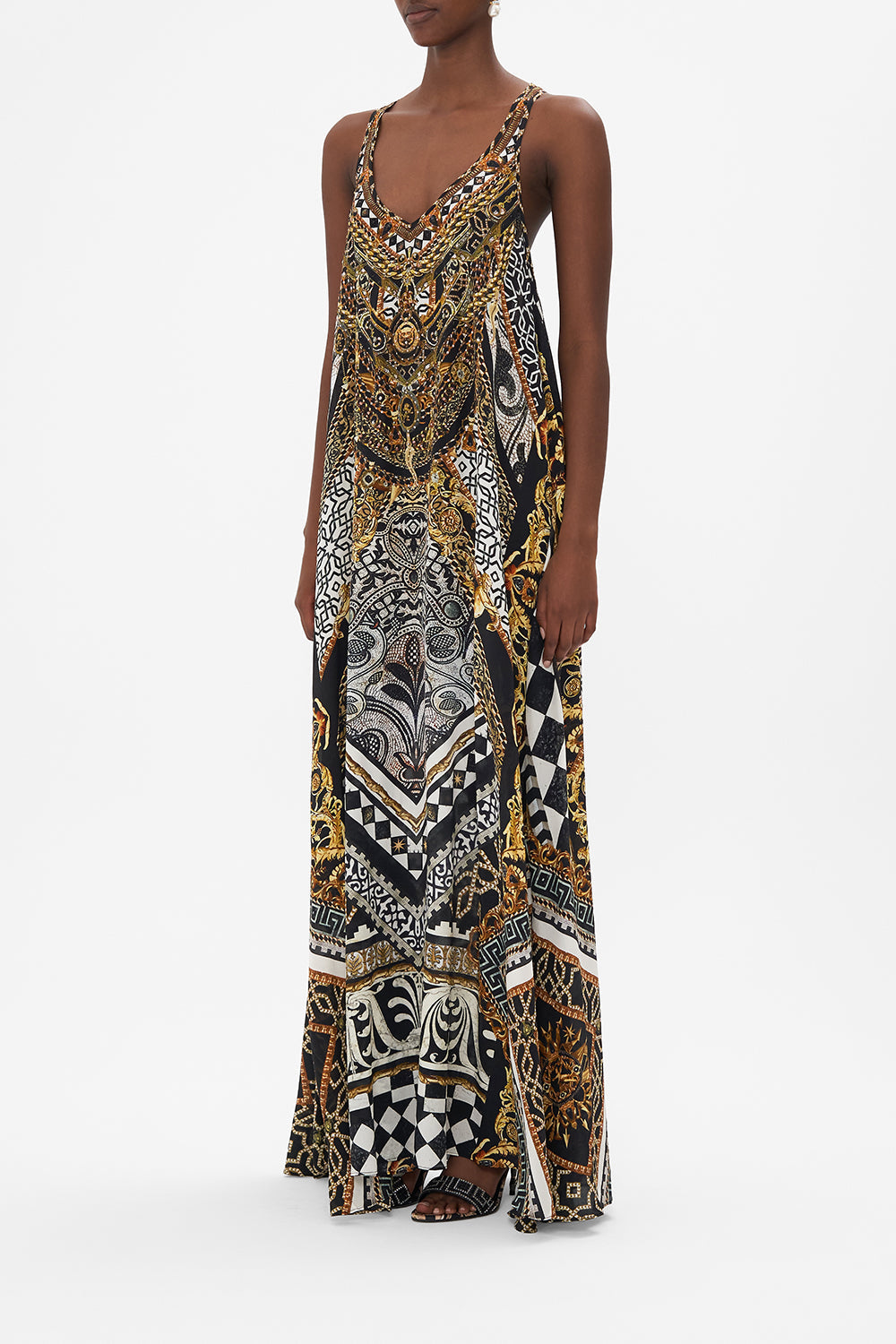 V NECK RACERBACK DRESS LOOK UP TESORO