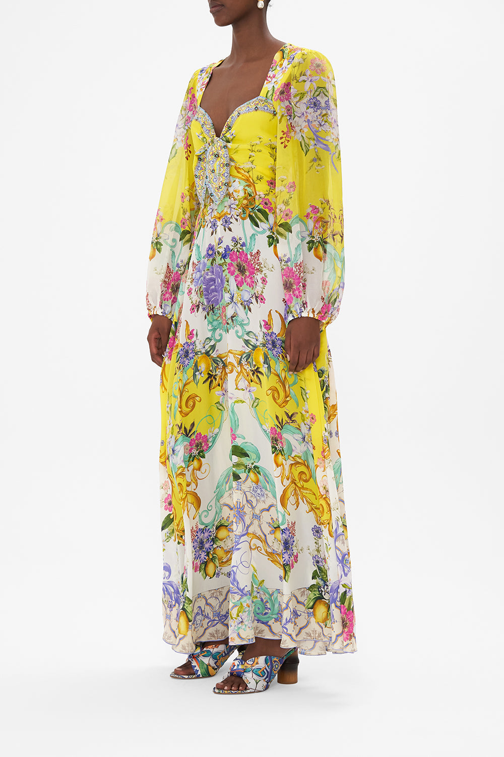 TIE FRONT LONG SLEEVE DRESS CATERINA SPRITZ