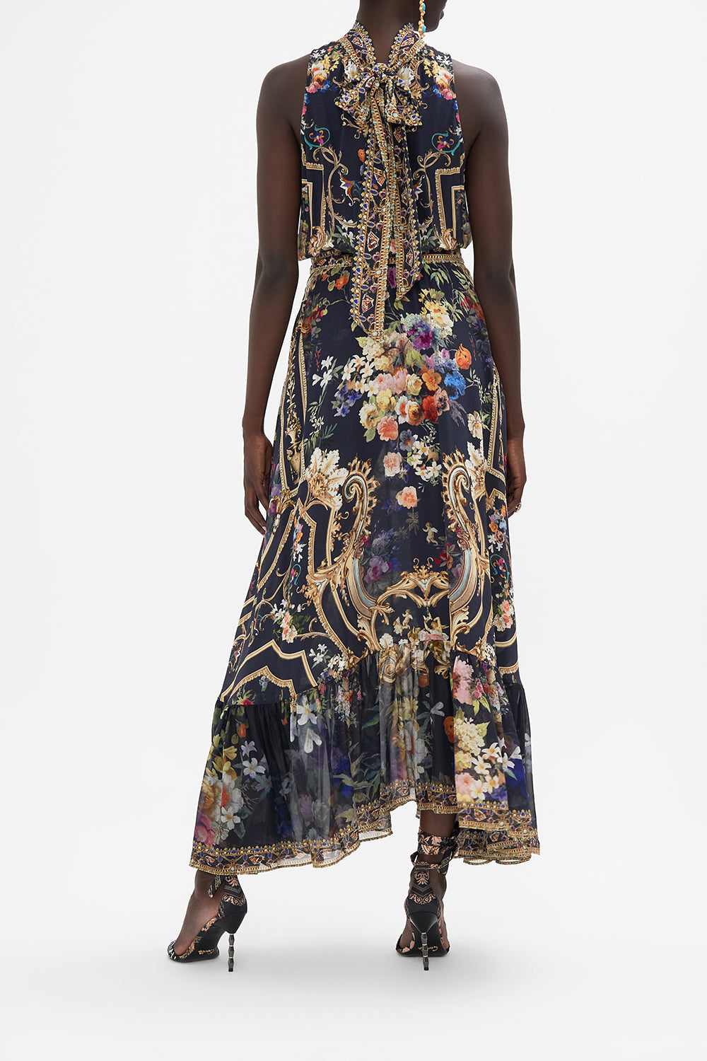 NECKTIE DRESS WITH ELASTICATED WAIST PLAY YOUR CARDS RIGHT