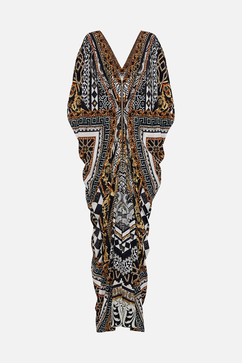 LONG DRAPE DRESS WITH ZIP FRONT LOOK UP TESORO