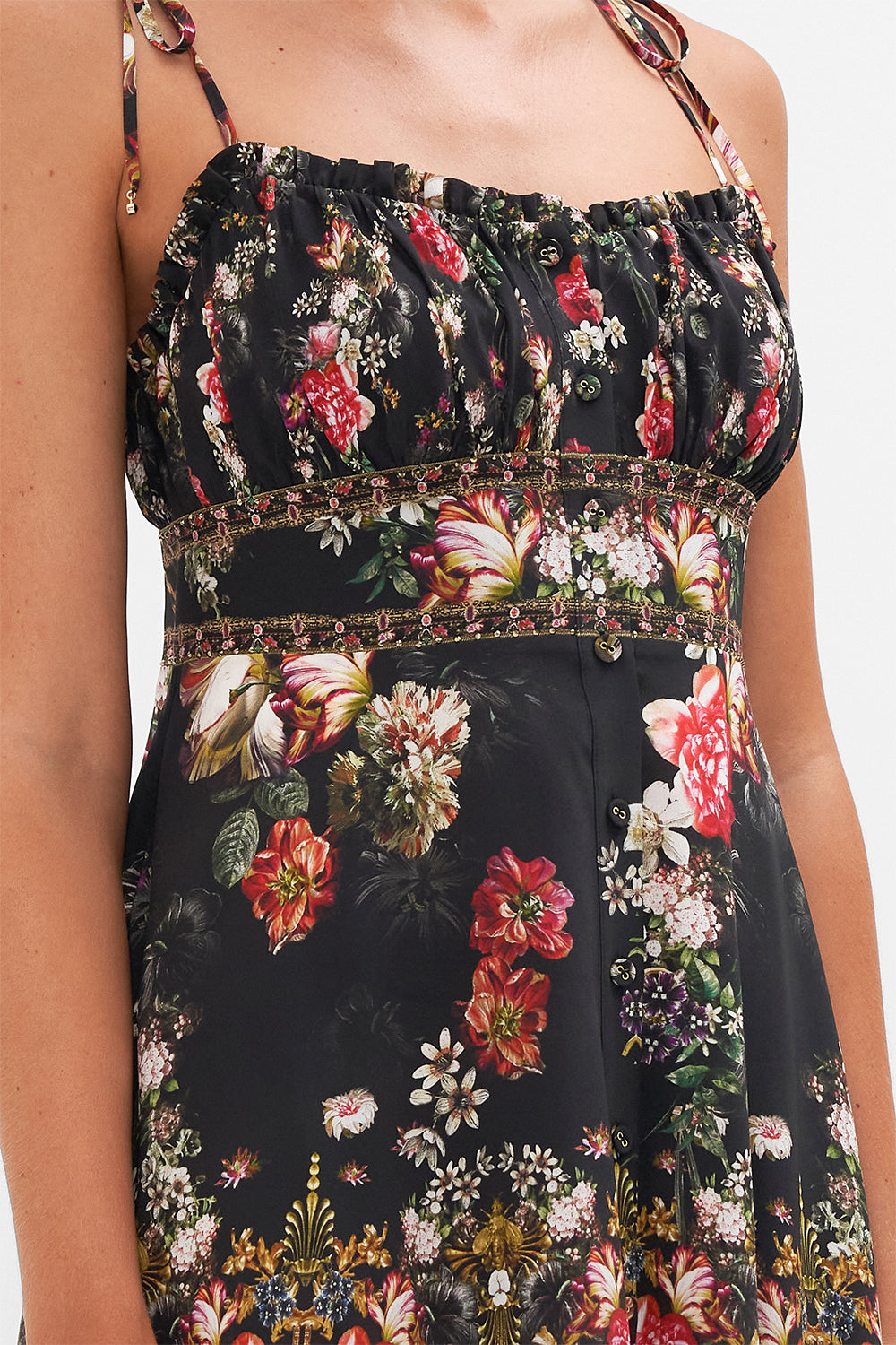 SHORT BUTTON THROUGH DRESS A NIGHT AT THE OPERA