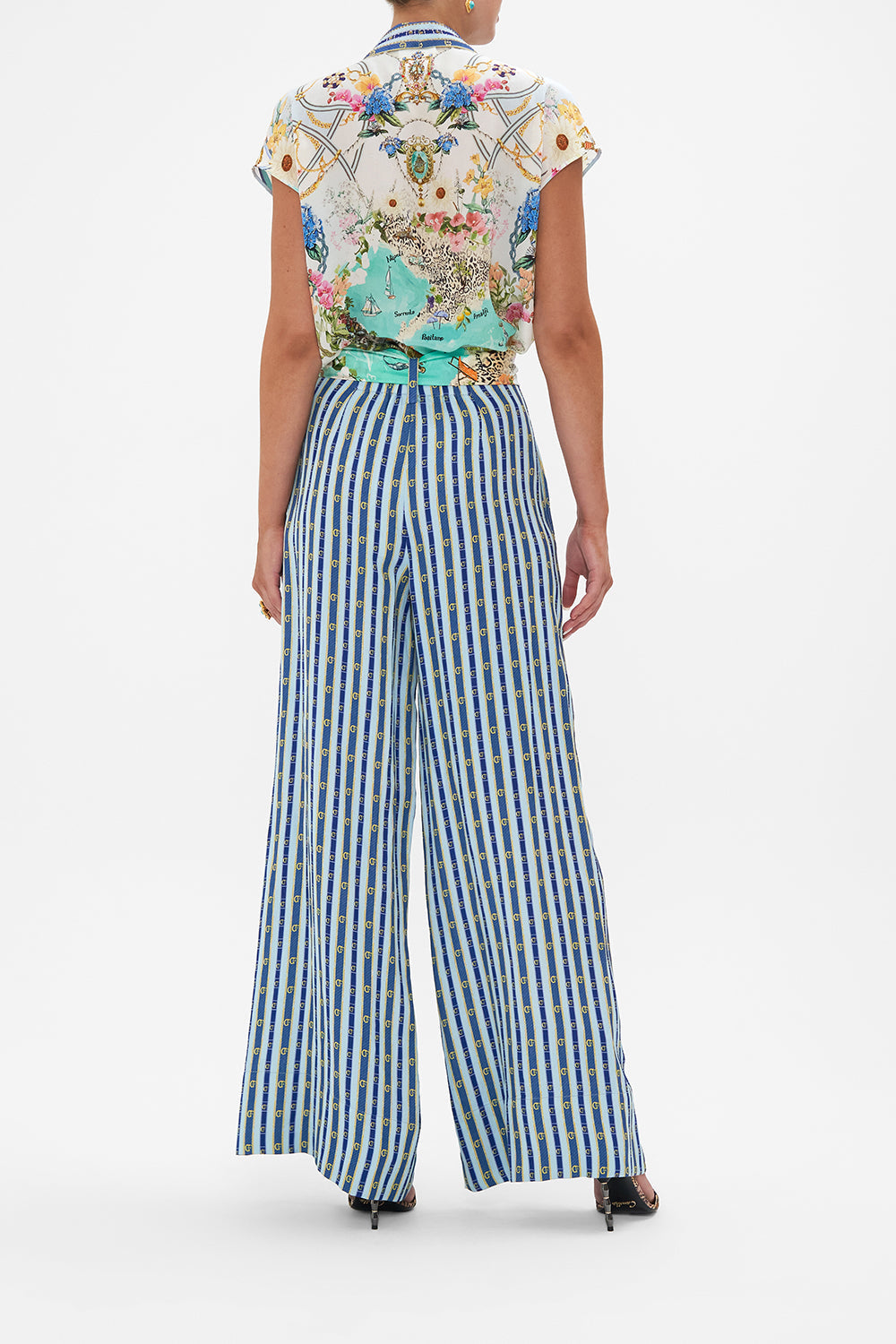 SCARF BELT WIDE LEG PANT AMALFI LULLABY