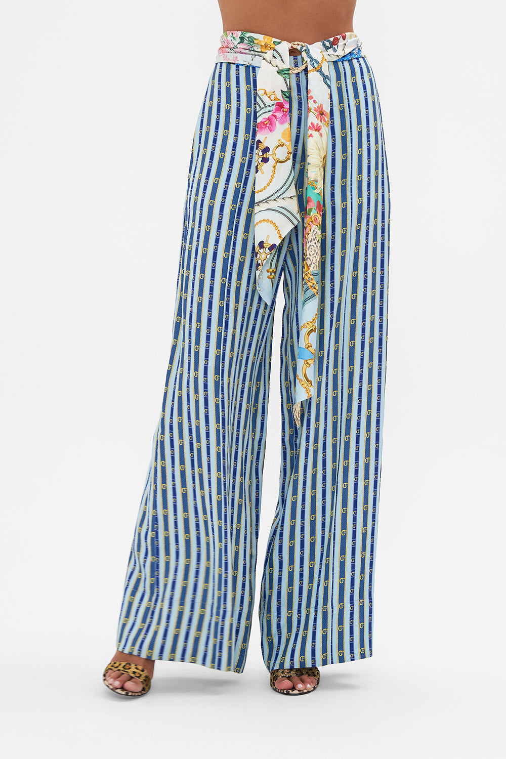 SCARF BELT WIDE LEG PANT AMALFI LULLABY