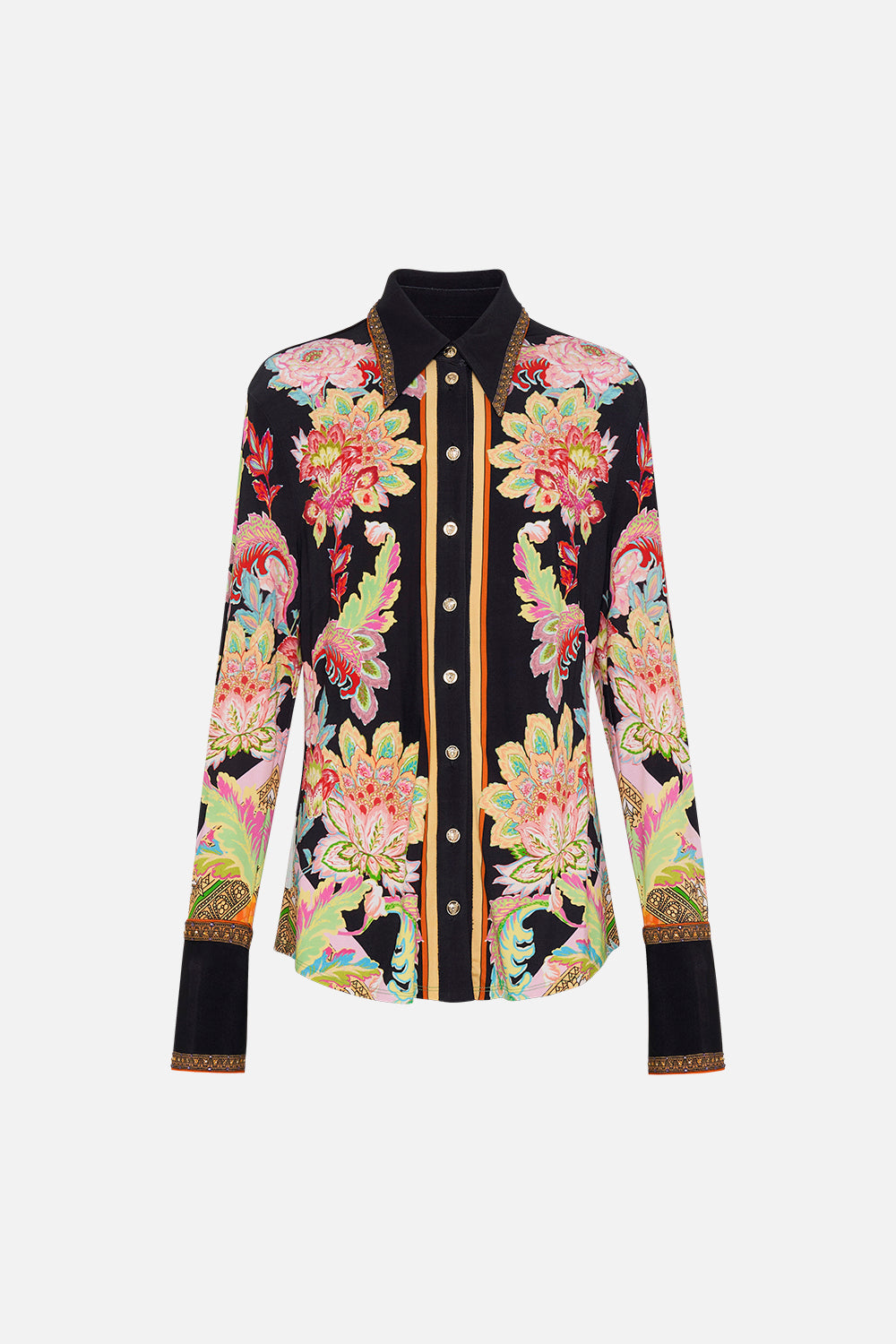 Product view of CAMILLA printed shirt in Sundowners in Sicily print 