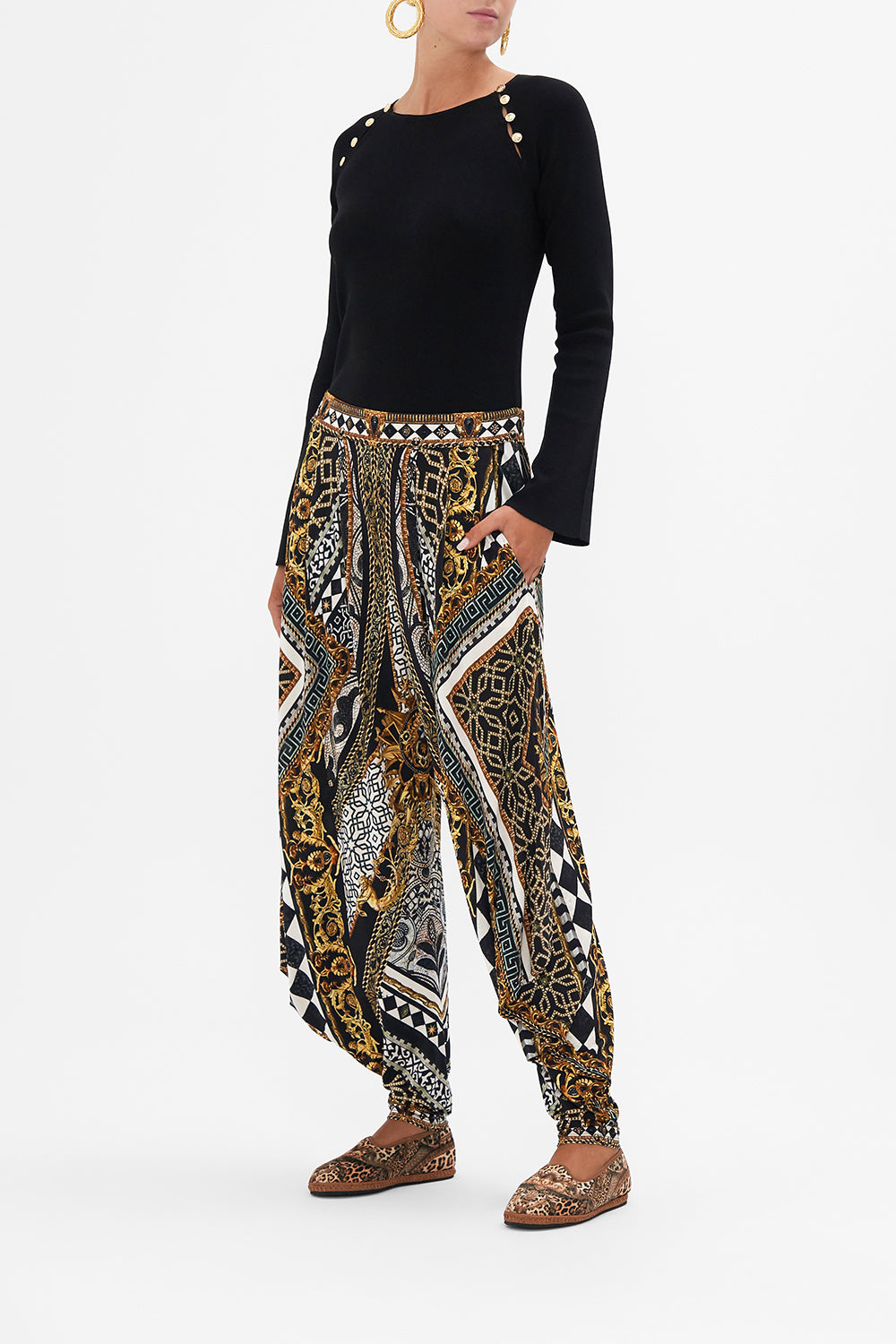 BUTTON DETAIL LONG SLEEVE TOP LOOK UP TESORO