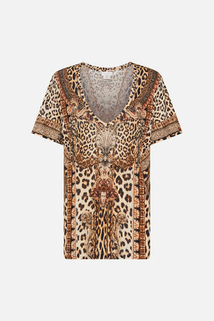 RELAXED V-NECK TEE - ALL OVER PRINT STANDING OVATION