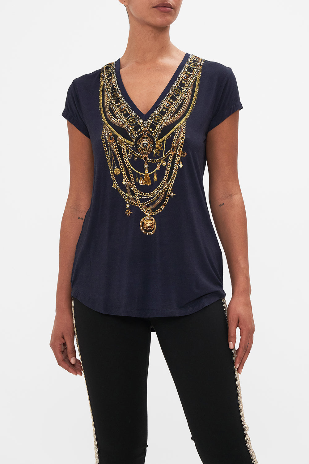 V-NECK TEE DUOMO KALEIDO