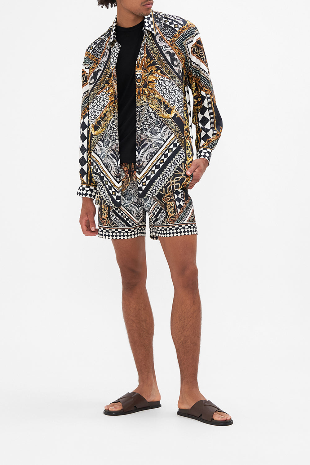 The CAMILLA LONG ROBE W FLARED SLEEVE MINNIE MAGIC FOREVER in our  print.