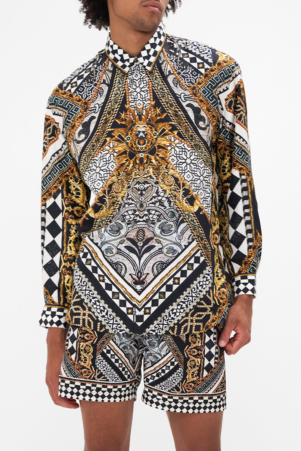 The CAMILLA EAST WEST TOTE LOOK UP TESORO in our  print.