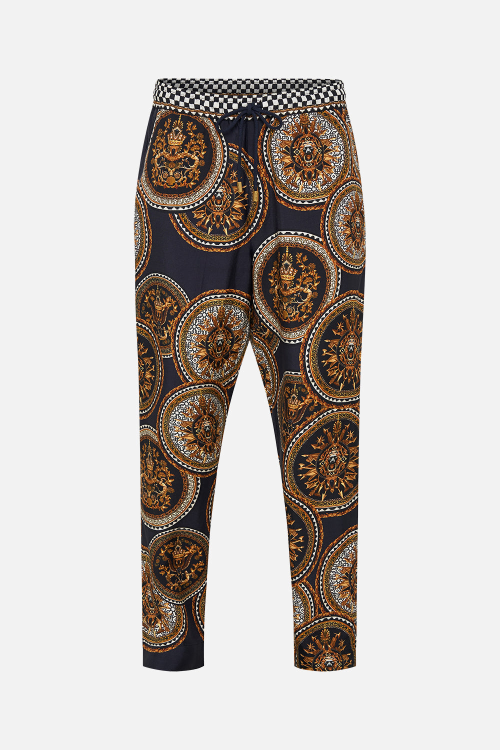 STRAIGHT LEG ELASTICATED WAIST PANT DUOMO KALEIDO