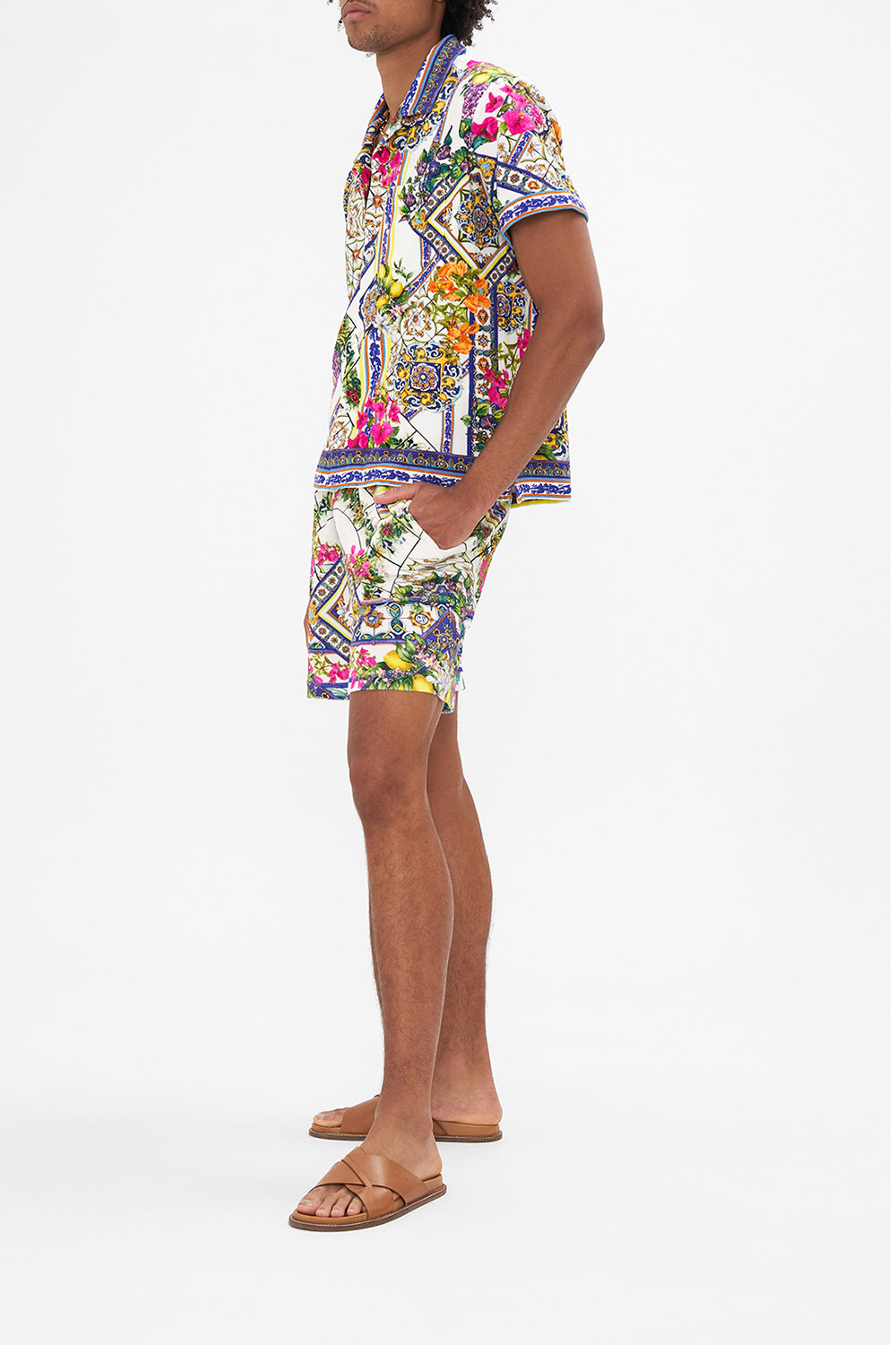 TERRY TOWELLING ELASTICATED WALK SHORT AMALFI AMORE