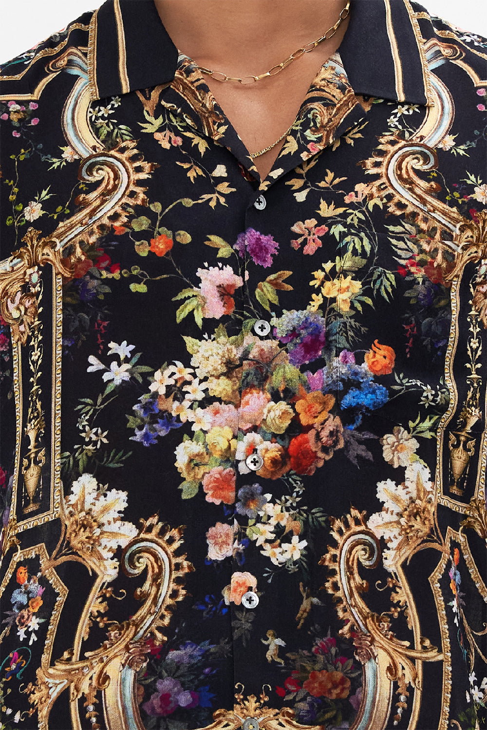 SHORT SLEEVE CAMP COLLARED SHIRT PLAY YOUR CARDS RIGHT