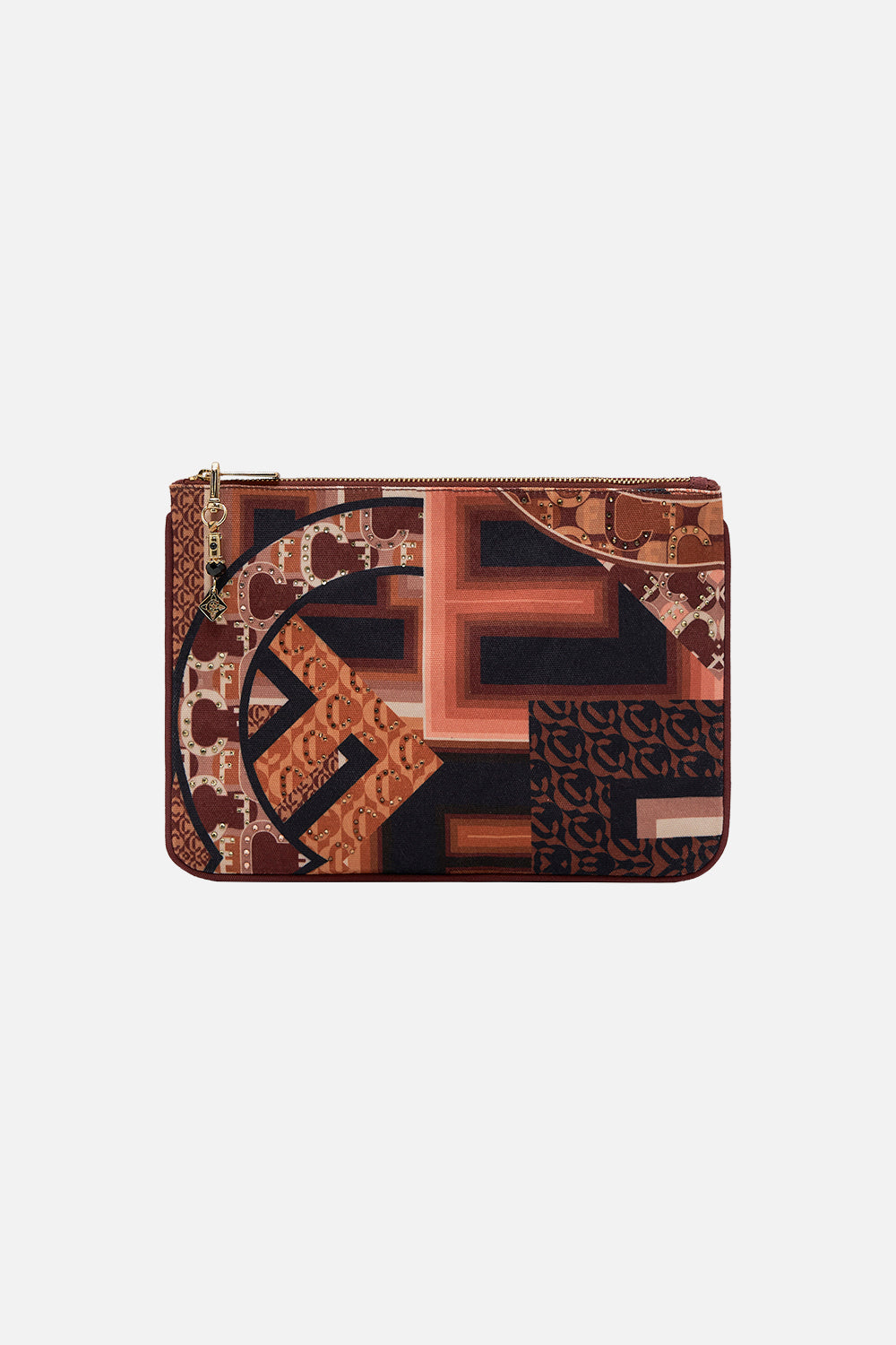 Product view of CAMILLA clutch bag In Feeling Fresco print