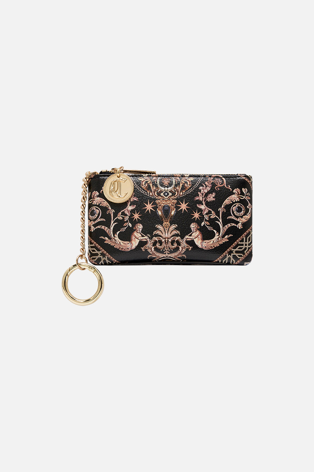 Product view of CAMILLA printed cardholder pouch in Duomo Dynasty