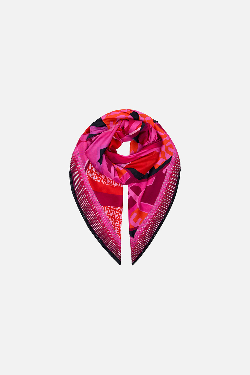 Product view of CAMILLA large silk sqaure scarf in Ciao Palazzo