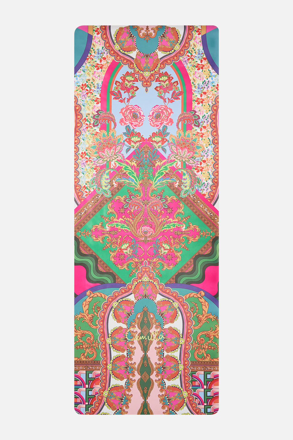 Product view of CAMILLA yoga mat in Ciao Bella print