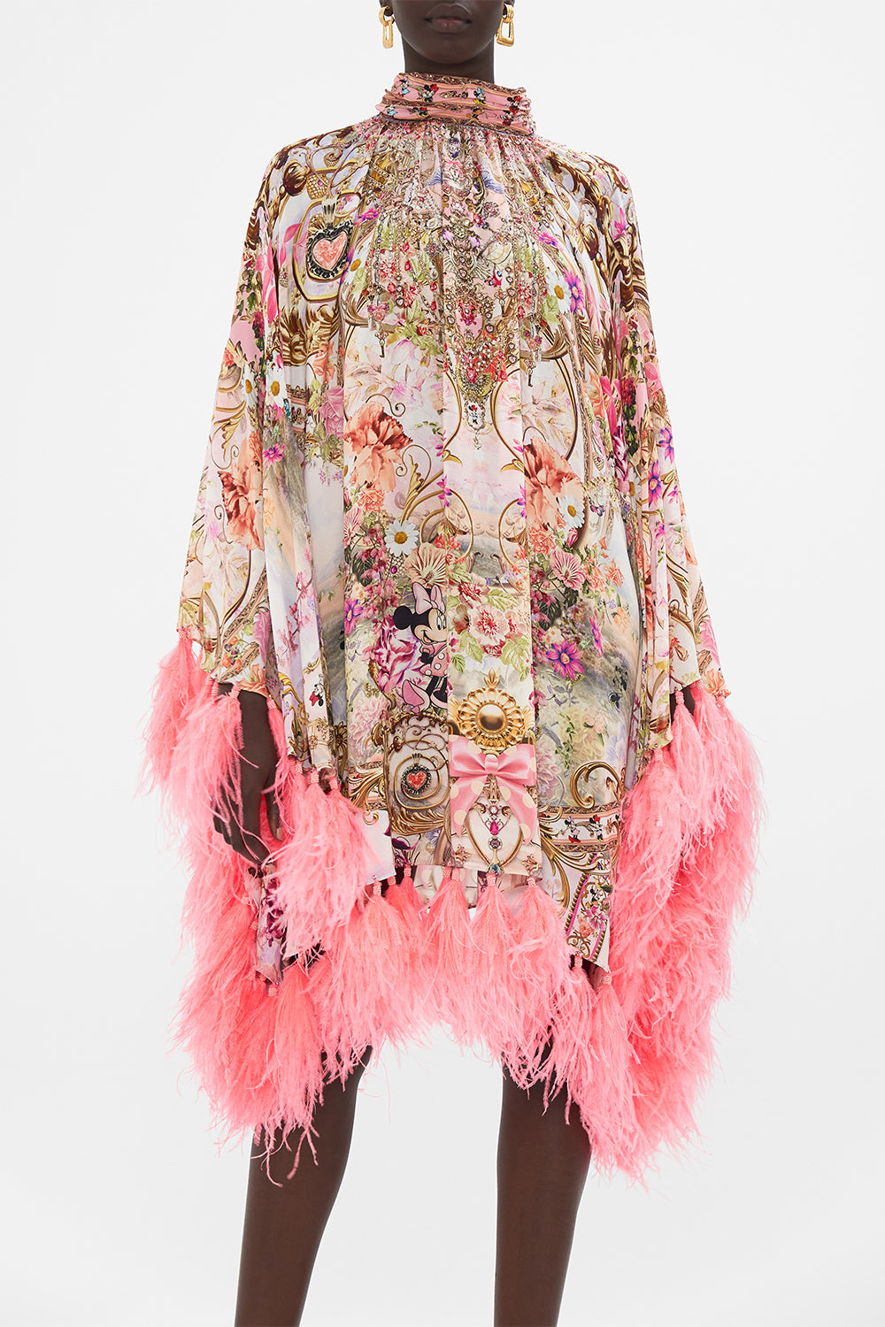 HIGH NECK RUFFLE SWING DRESS MINNIE MOUSE MAGIC