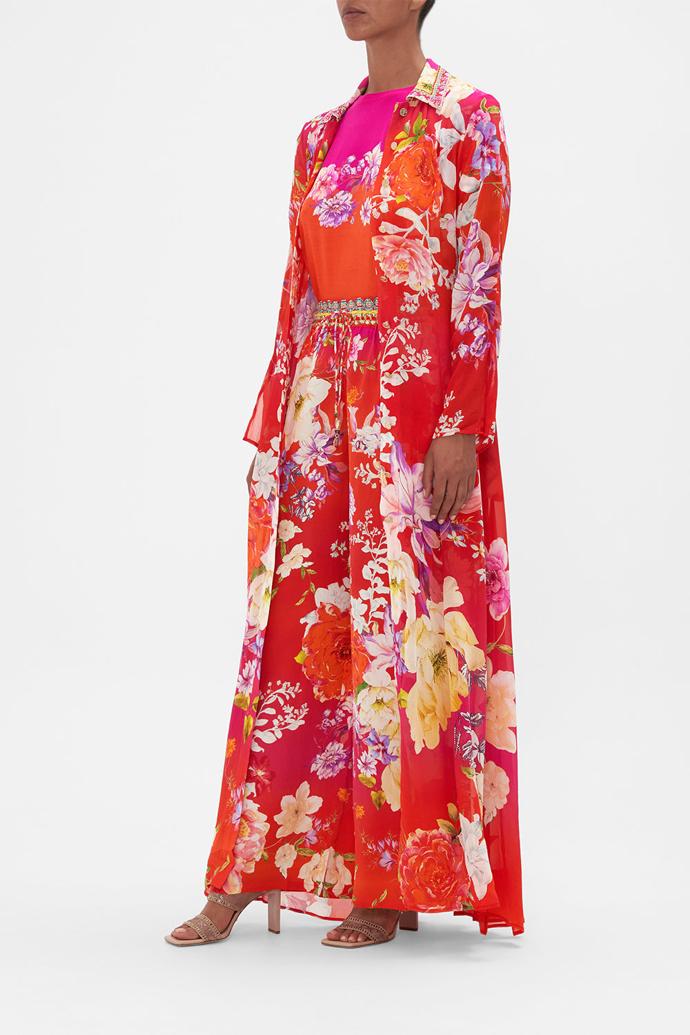 PRINTED TRENCH KISS AND TELL