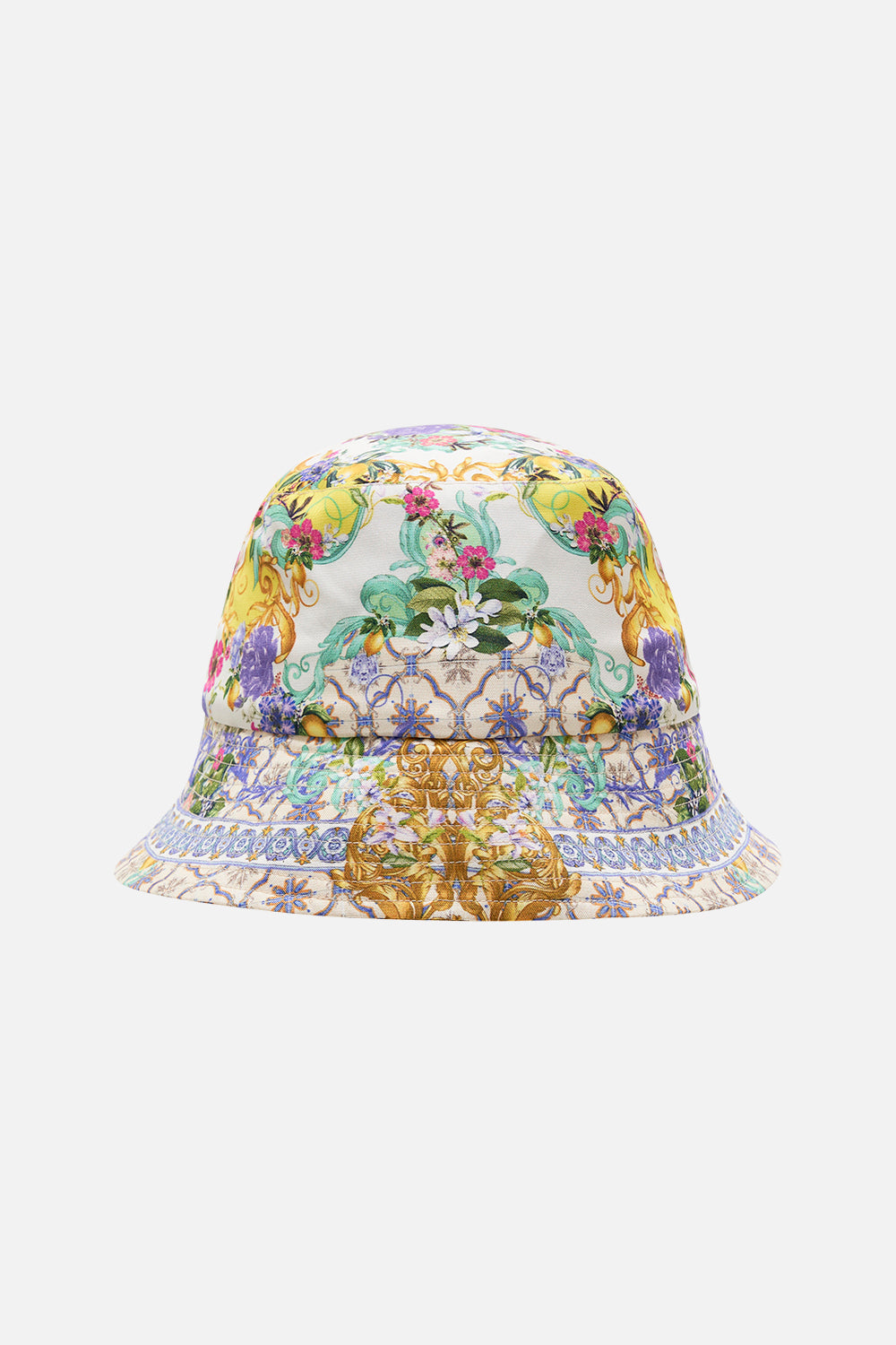 Product view of CAMILLA bucket hat in Caterina Spritz print