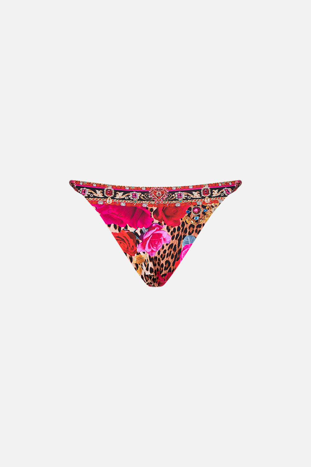 The CAMILLA LONG TULLE SKIRT WITH 3D LACE & FLOWERS ROSE GARDEN REVOLUTION in our  print.