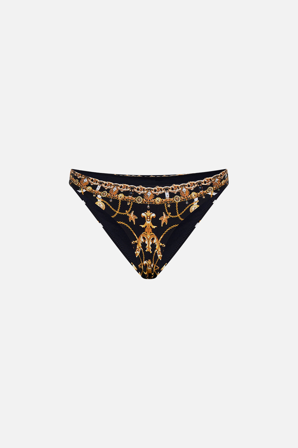 The CAMILLA SEAM DETAIL BRALETTE LETS CHASE RAINBOWS in our  print.