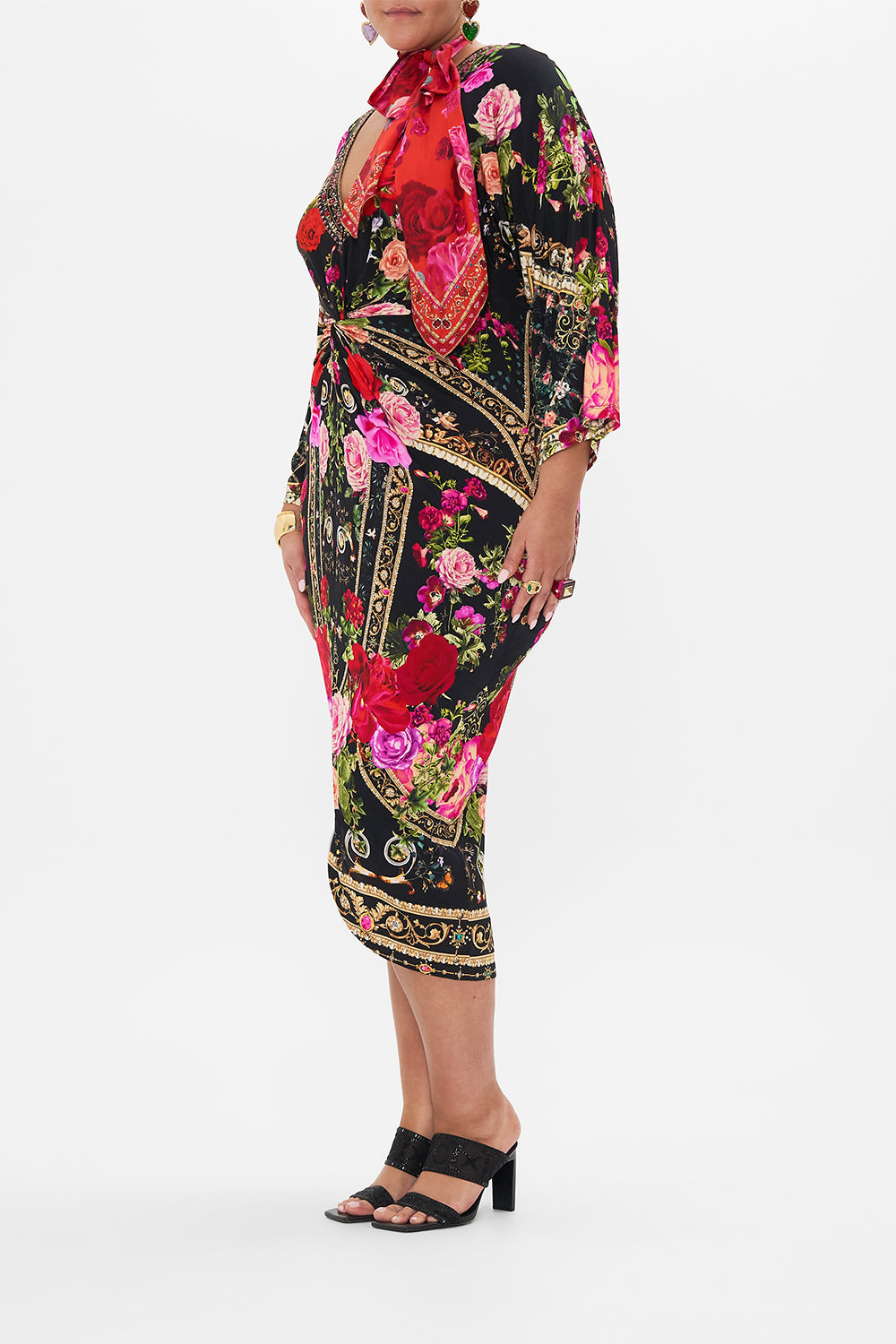 LONG SPLIT FRONT TWIST DRESS RESERVATION FOR LOVE