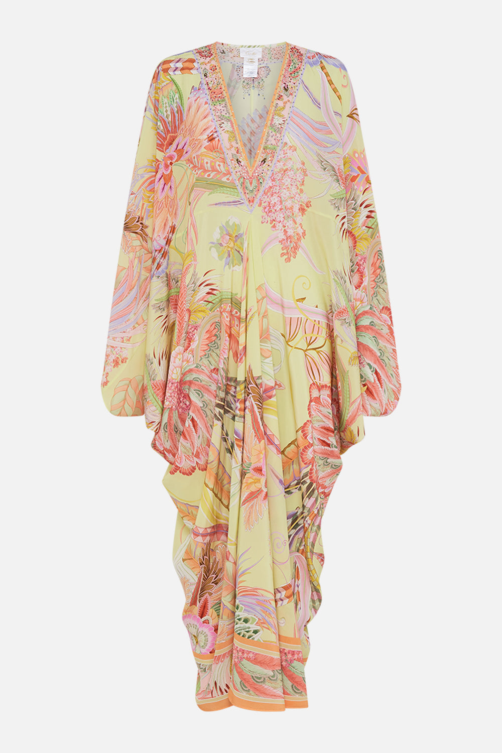 CAMILLA designer silk floral kaftan in Cosmic Tuscan print