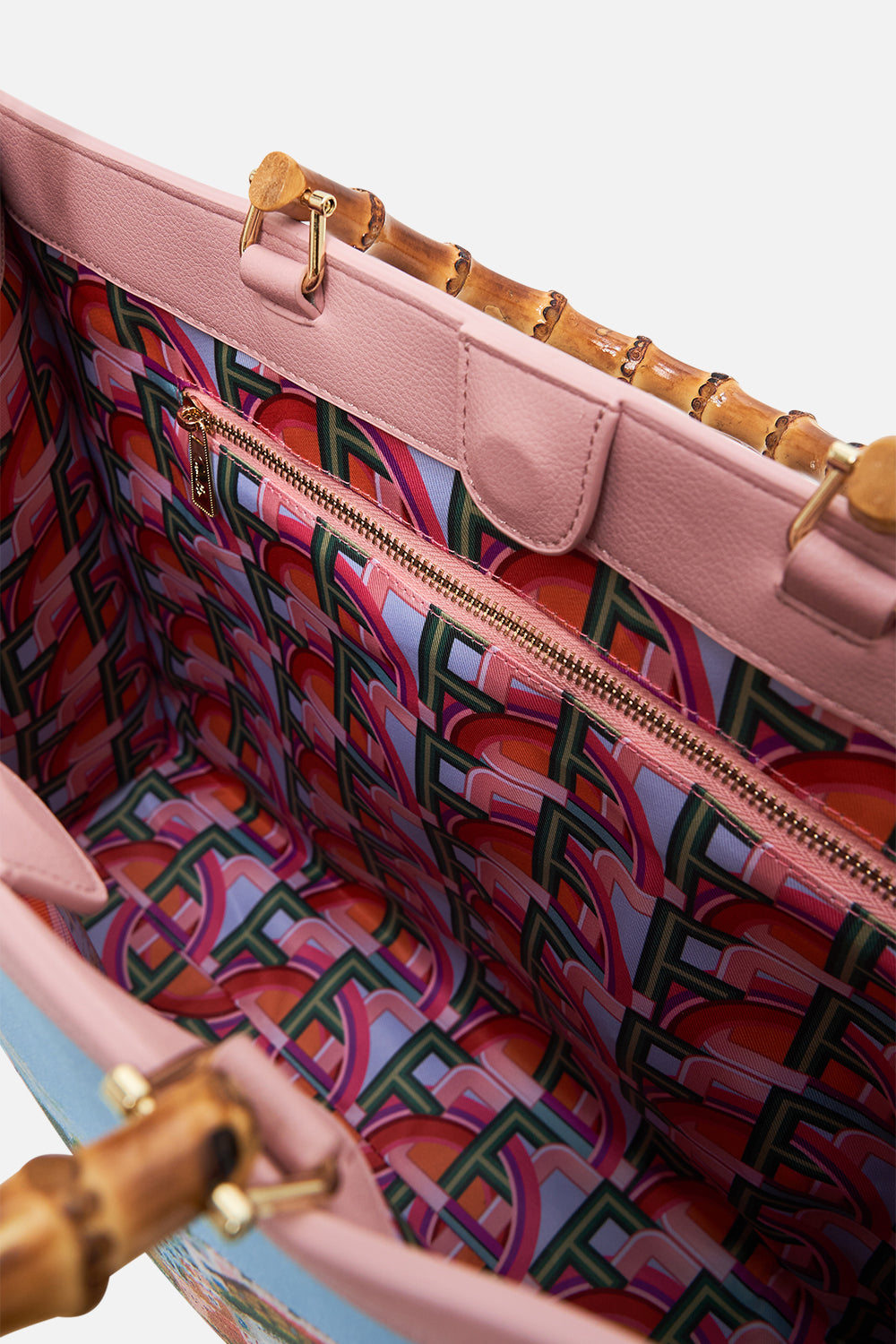 Product view of CAMILLA designer tote bag in From Soreento With Love print