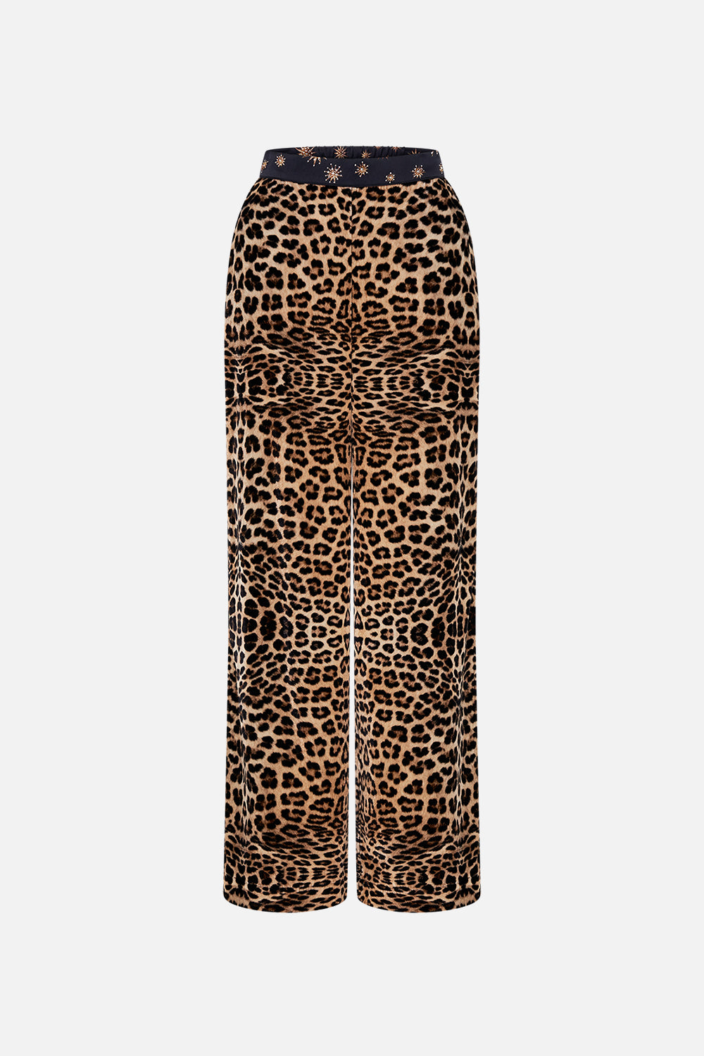 Product view of CAMILLA silk pants in Soul of A Star Gazer print 