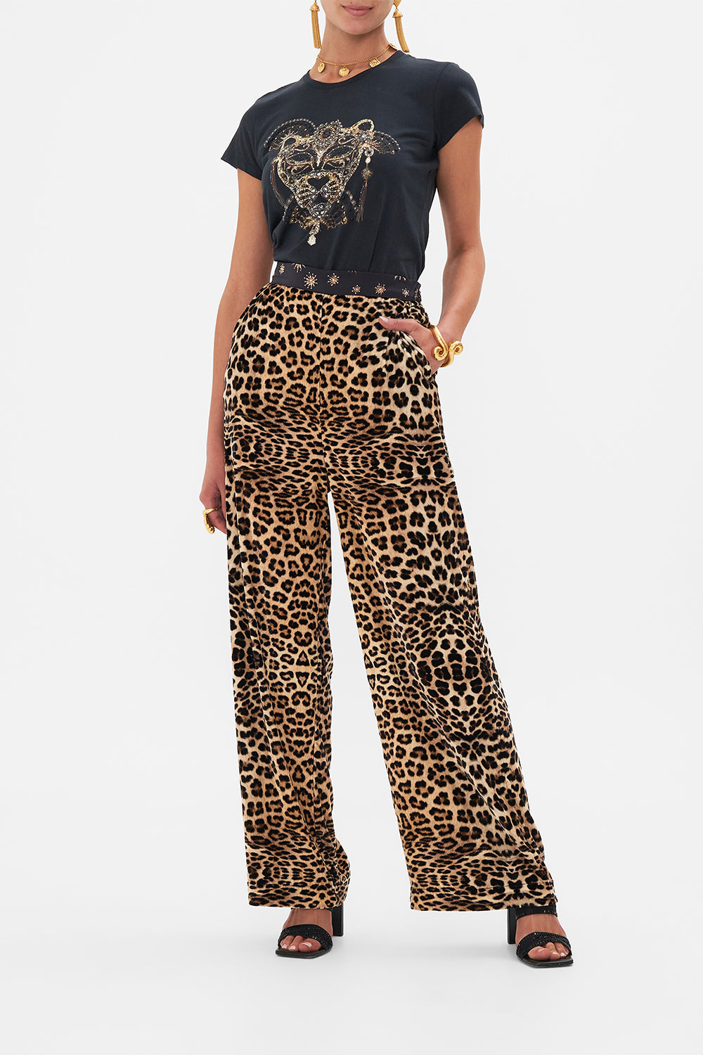 CAMILLA luxury t shirt in Masked At Moonlight print