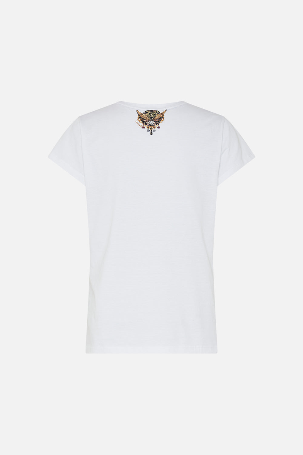 Back product view of  CAMILLA animal print t shirt in Mosaic Muse 